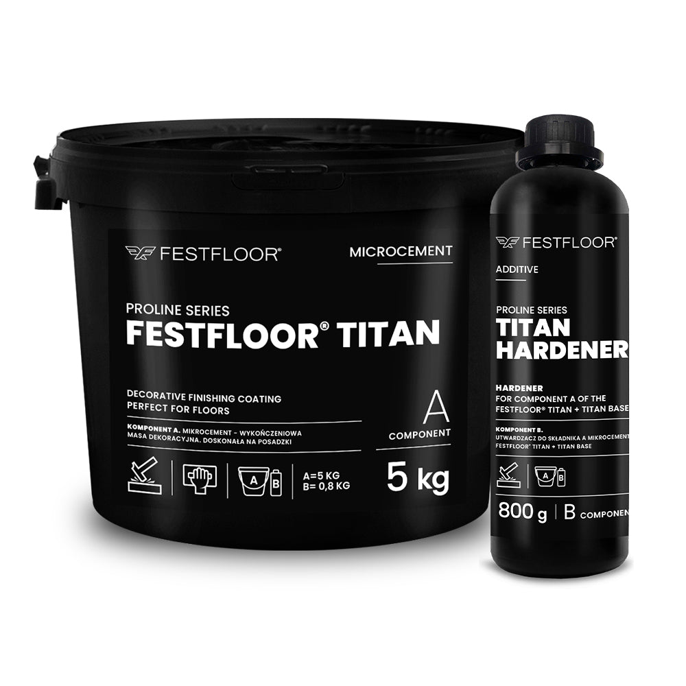 FESTFLOOR TITAN 5 KG + 0,8 KG - microcement with increased hardness