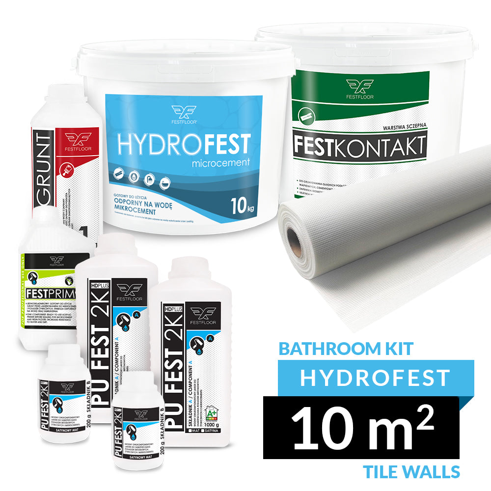 Kit HYDROFEST bathroom 10m2 - for tiled walls