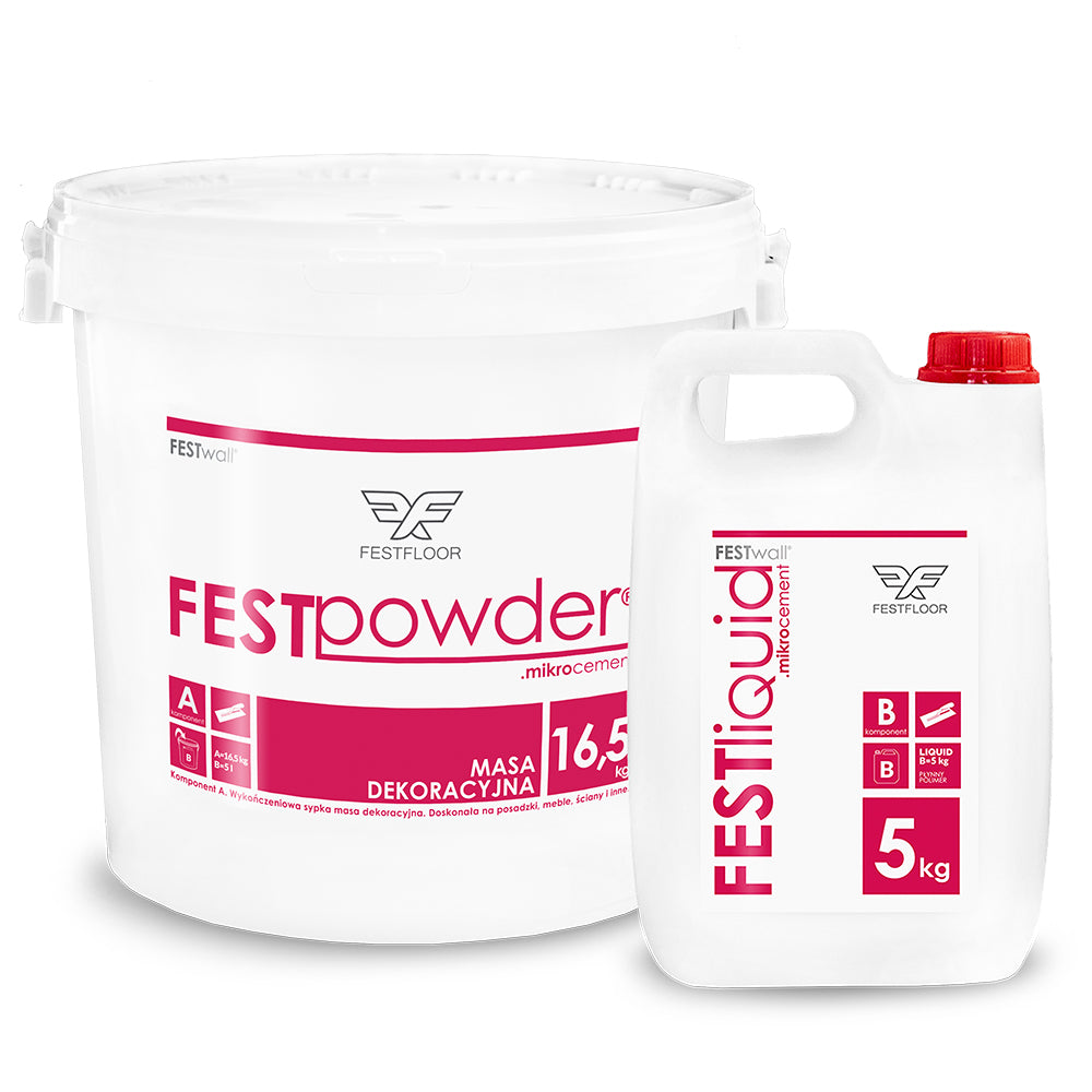 Set 21.5 kg of microcement FESTWALL