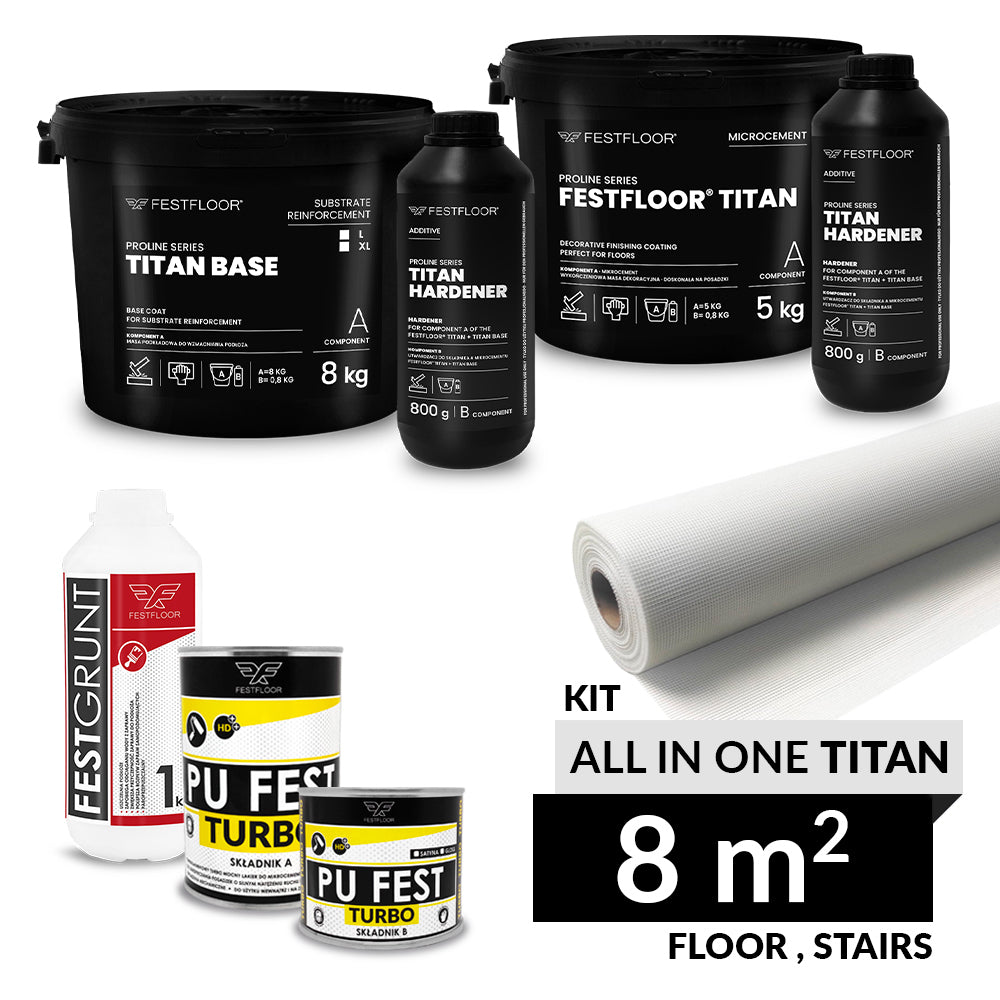 Kit ALL IN ONE TITAN microciment - 8m2